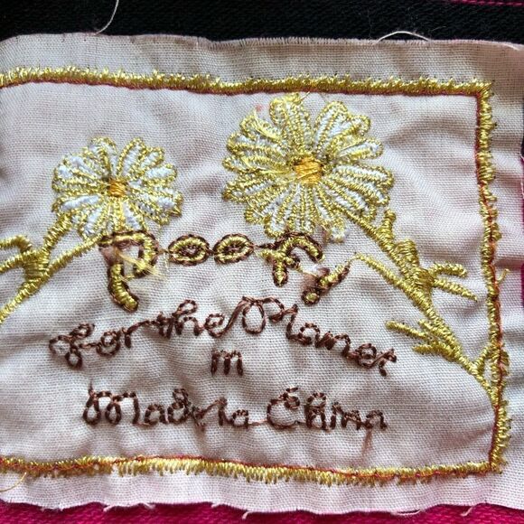 Poof Sleeveless Sweater top Black/pink stripes Medium - Picture 2 of 4